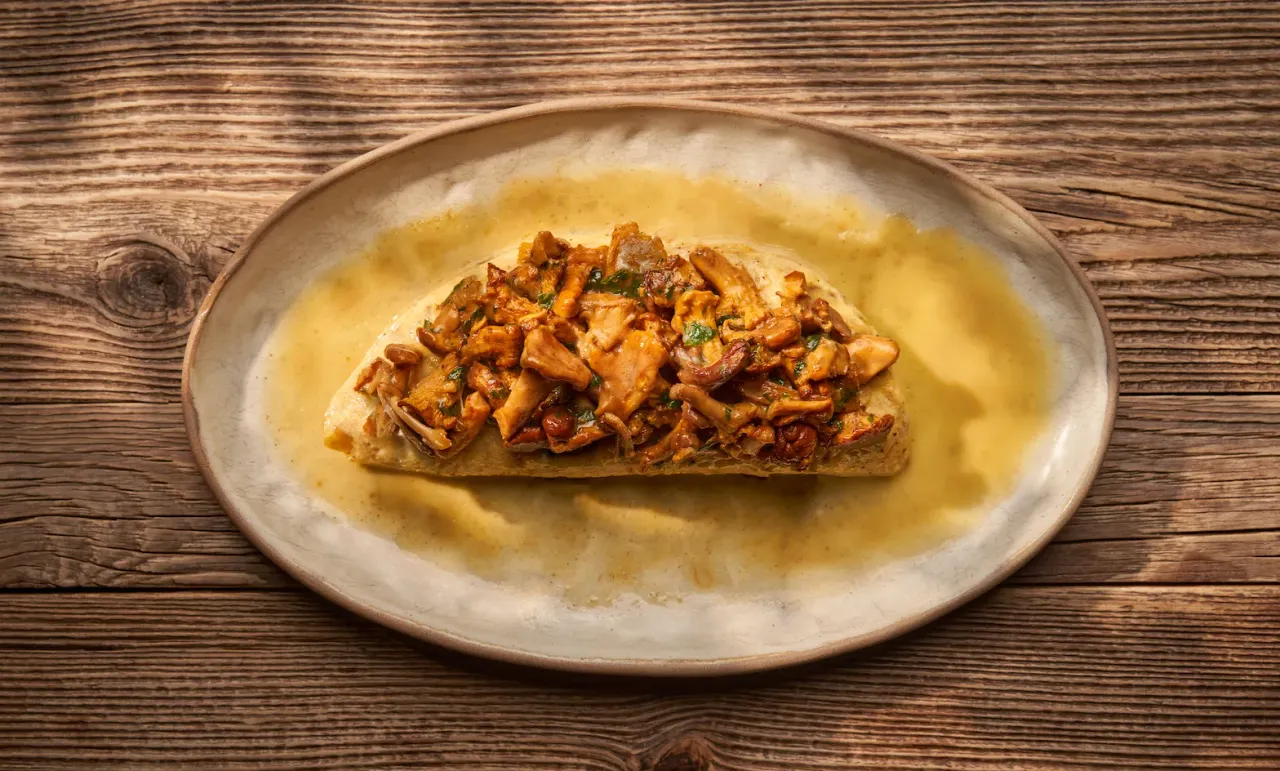 Francuski omlet z kurkami