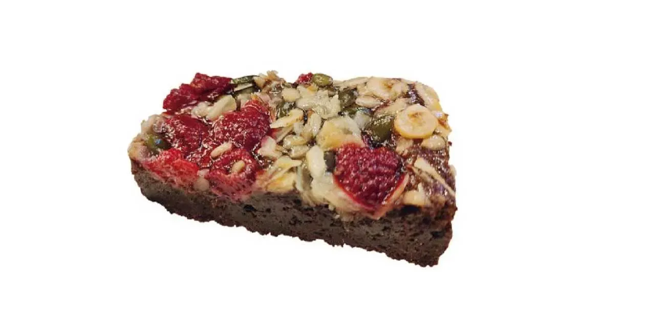 Brownie z malinami