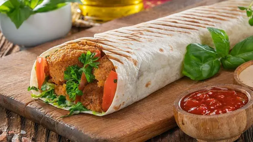 Falafel with Hummus Sandwich