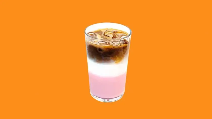 Pink ice latte