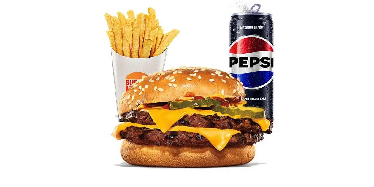 Plant-Based Double Cheeseburger zestaw