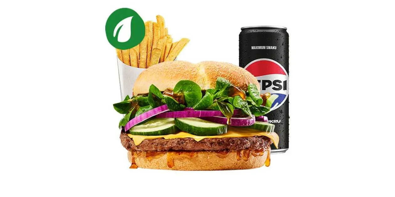 TeriyaKing Plant-Based Burger Zestaw