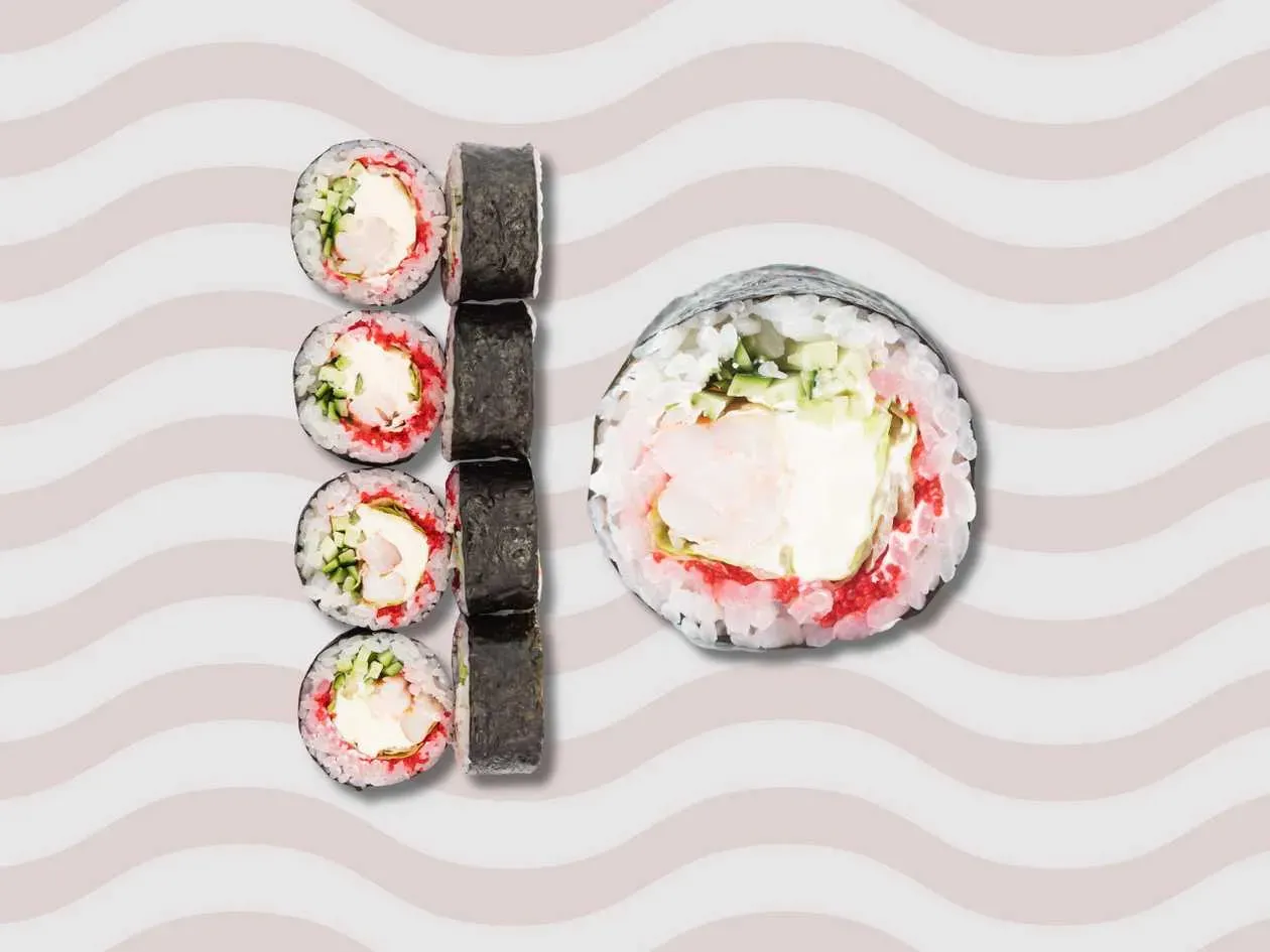 Futomaki z krewetkami 250g (8szt)
