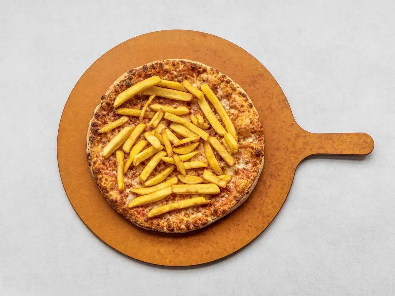 Pizza with French Fries