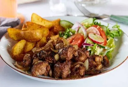 Liver with Champignons