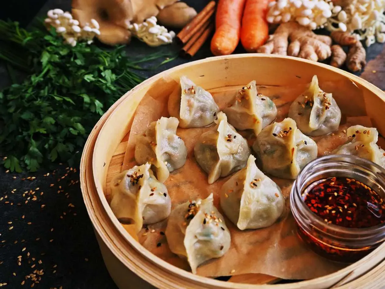 Jiaozi Lentils, Carrot and Zucchini