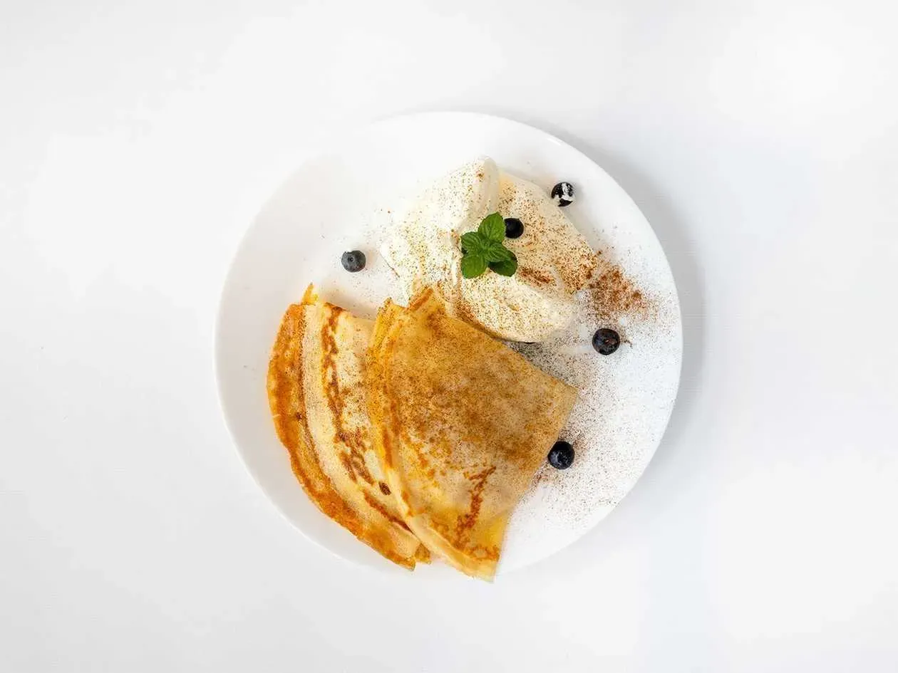 Pancake with Blueberry Sauce