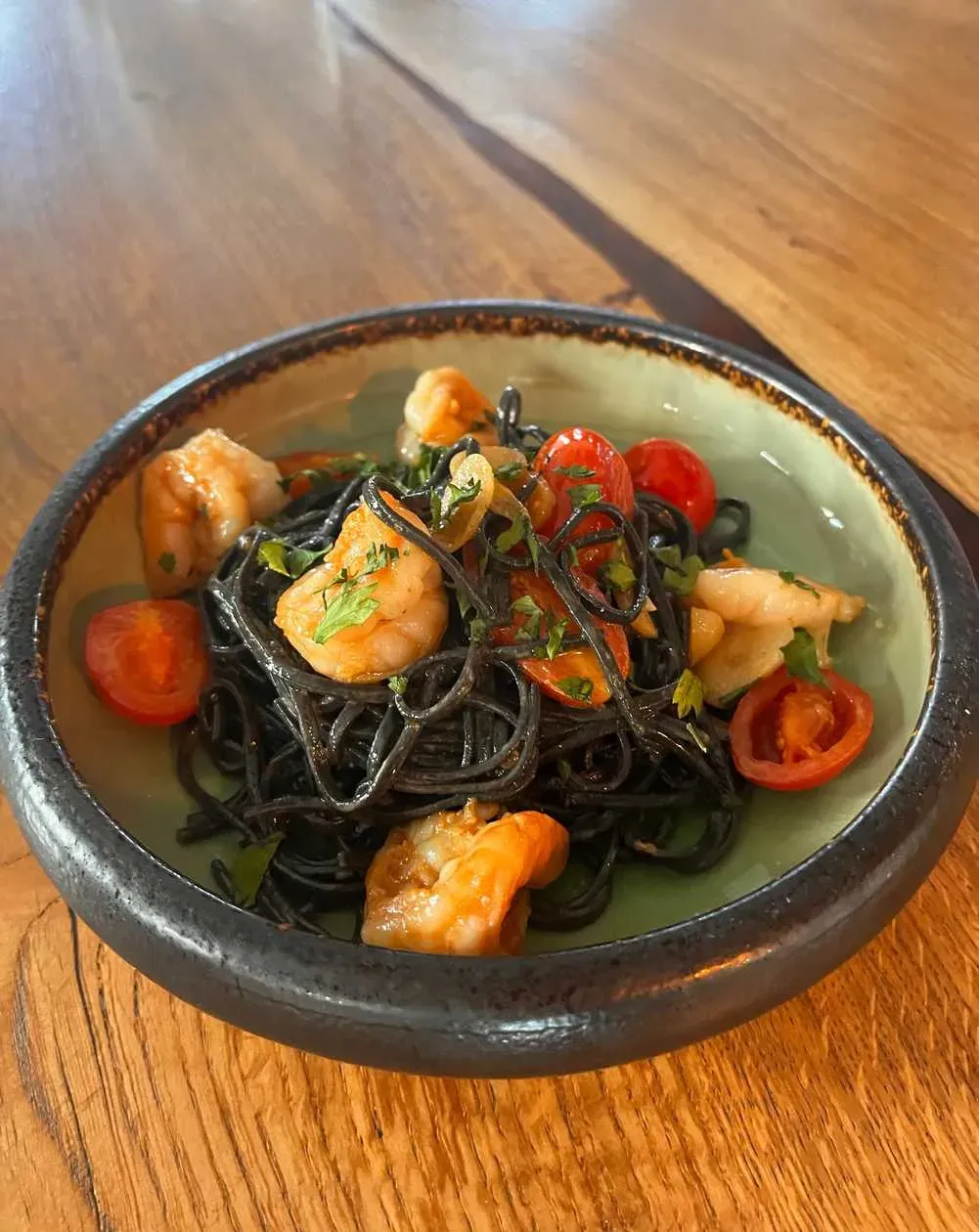 Tagliolini Nero with Shrimps