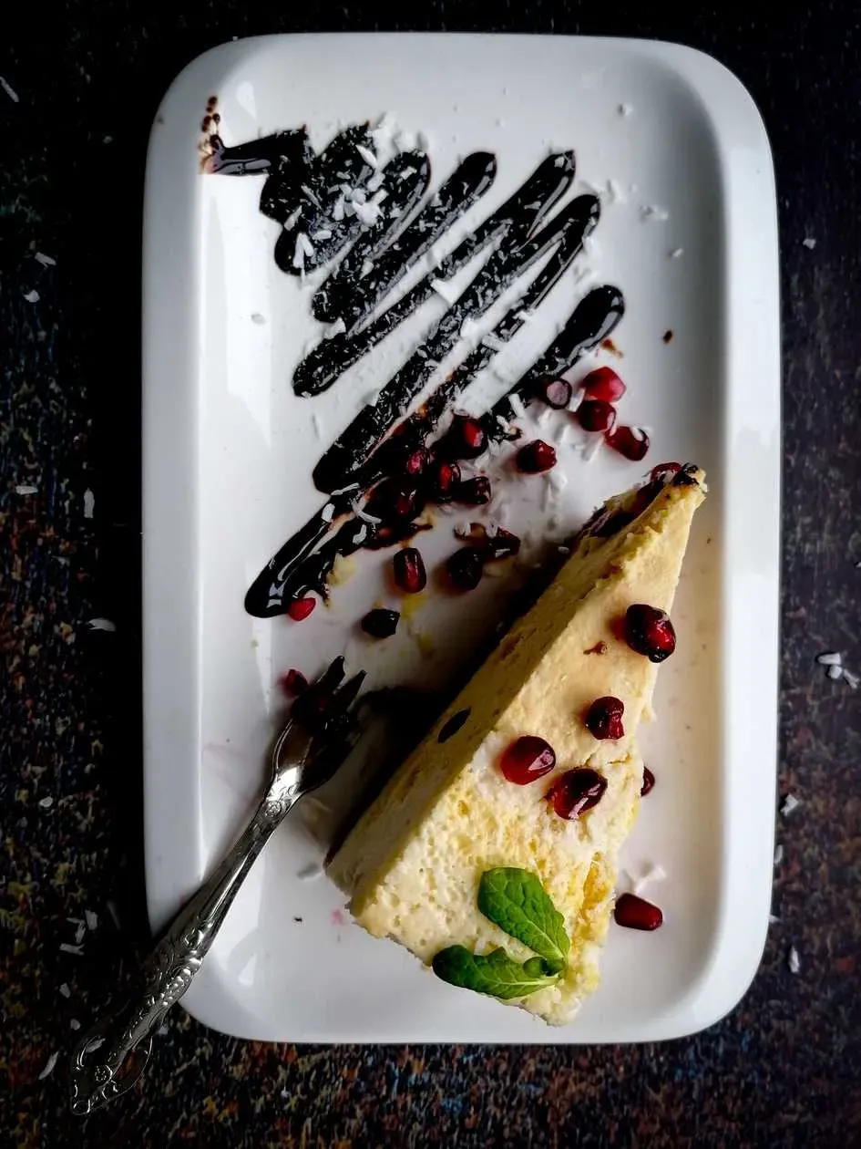 Tibetan Cheesecake on Coconut Milk with Mango