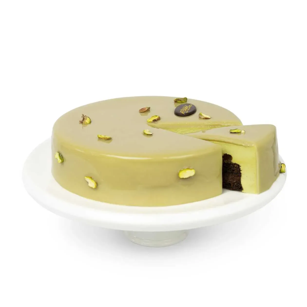 Pistachio Cake with Orange-Lime Mousse