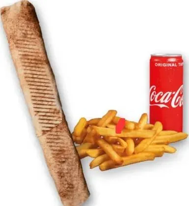 Mega Meat Only Rollo + Fries + Coca-Cola 330ml