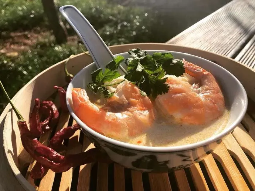 Tom Kha Soup with shrimps