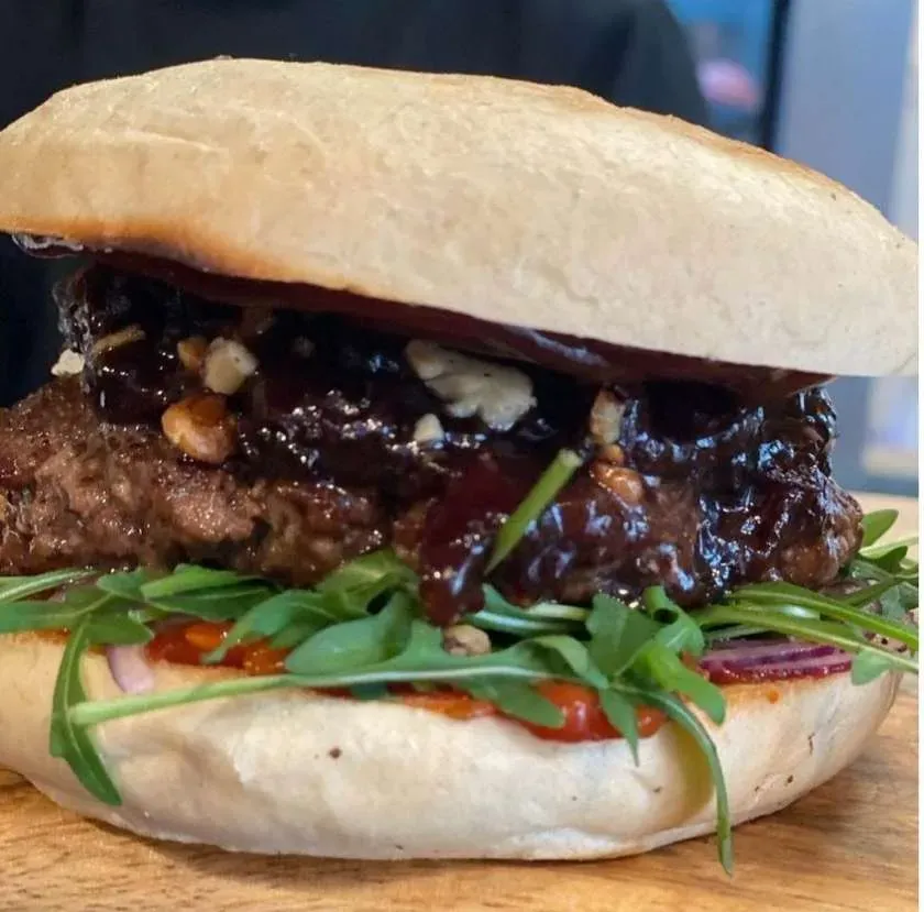 Goat Under the Plum Burger (Seasonally Under the Pumpkin)