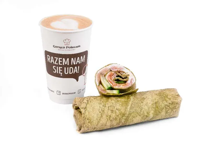 DELIVERY Wrap z łososiem + kawa