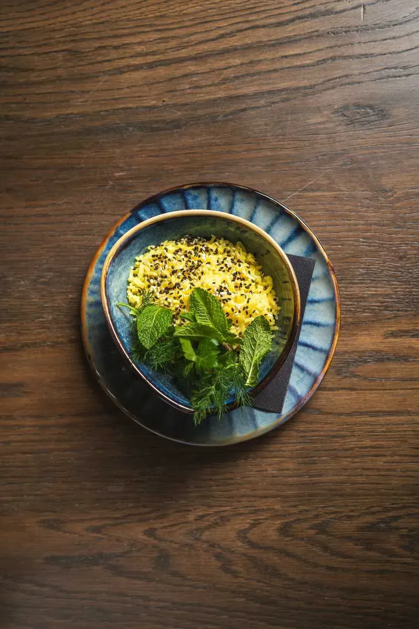 Basmati Rice, Turmeric, Coarse Ground Pepper, Lemon Grass, Black Cumin