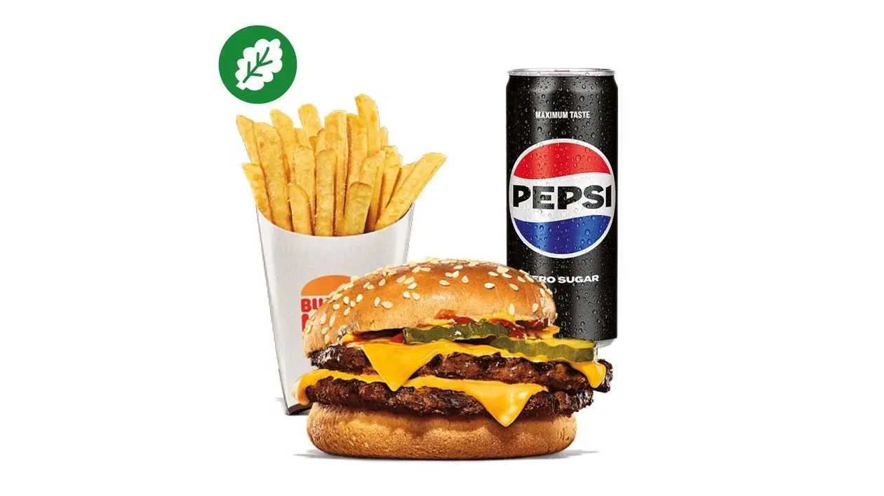 Plant-Based Double Cheeseburger Meal