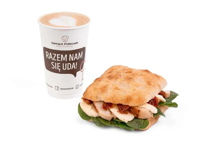 DELIVERY Foccacia z kurczakiem i mozzarellą + kawa