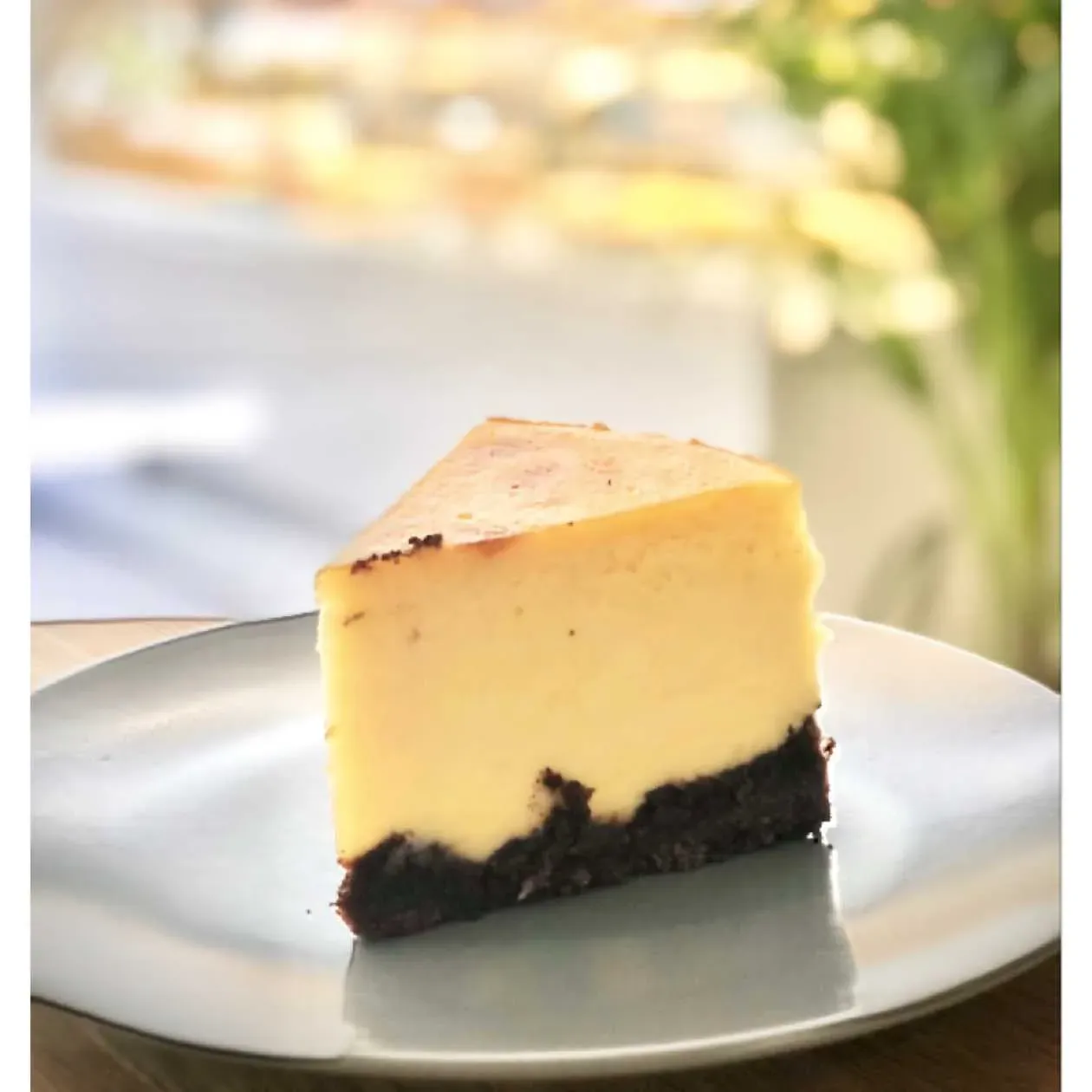 HIT cheesecake with white chocolate, prepared in a water bath
