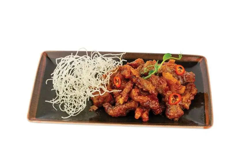 Piquant pork with chili garlic sauce (350g)