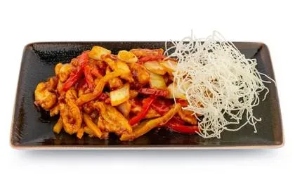 Pieces of Chicken Fillet in Garlic Sauce