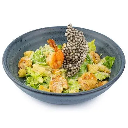 Caesar salad with tiger prawns (260g)