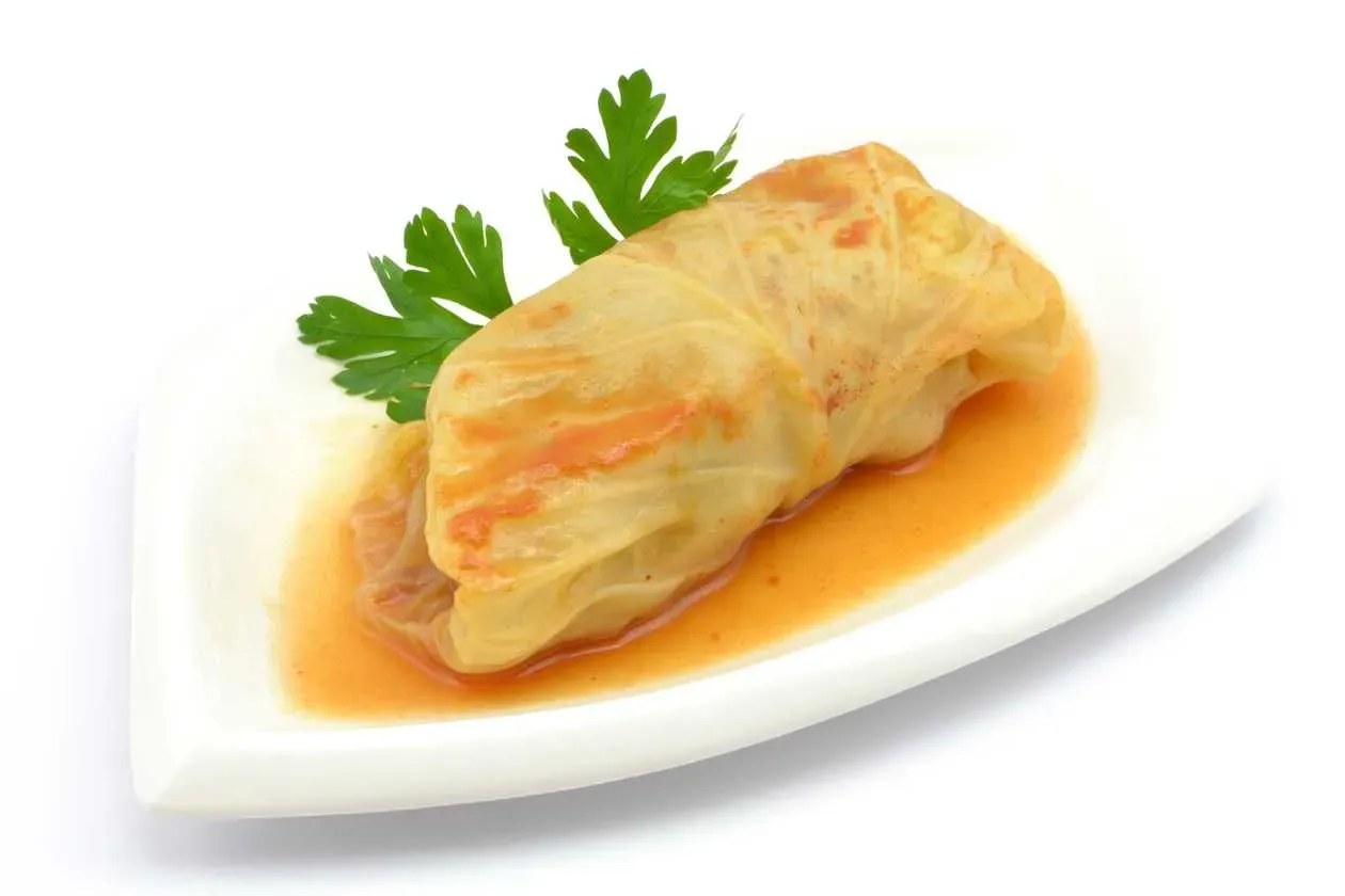 Traditional Stuffed Cabbage with Tomato Sauce
