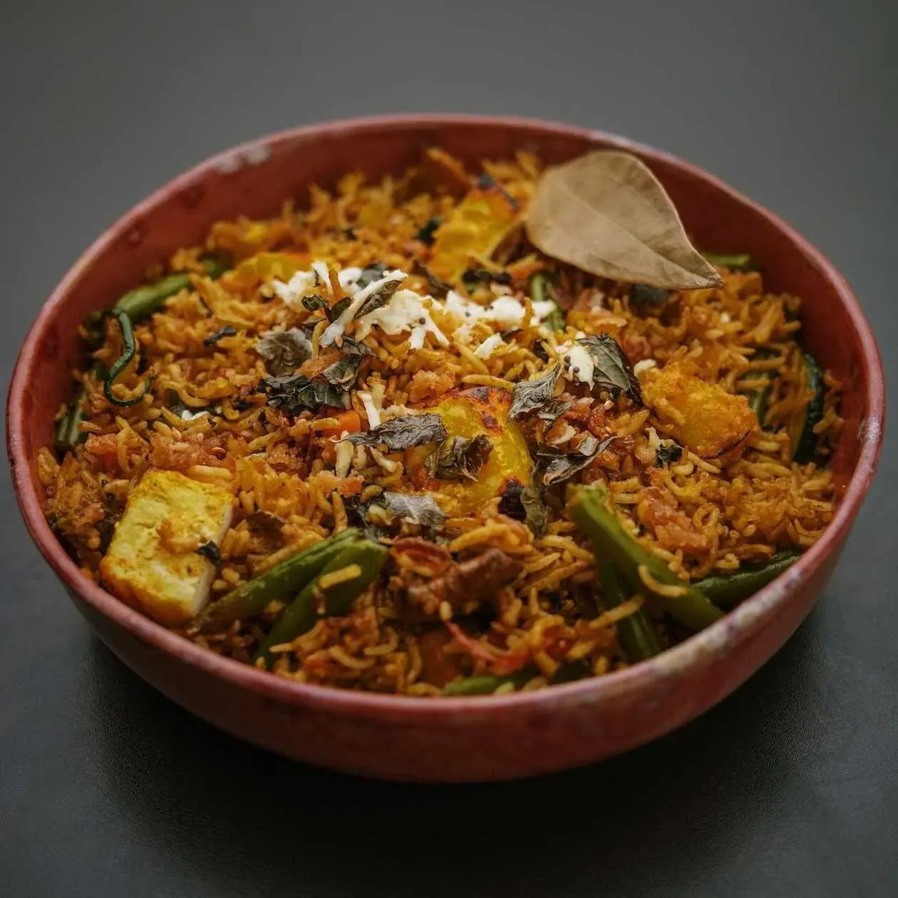 Subzi Dum Biryani Vegetarian with Paneer Cheese