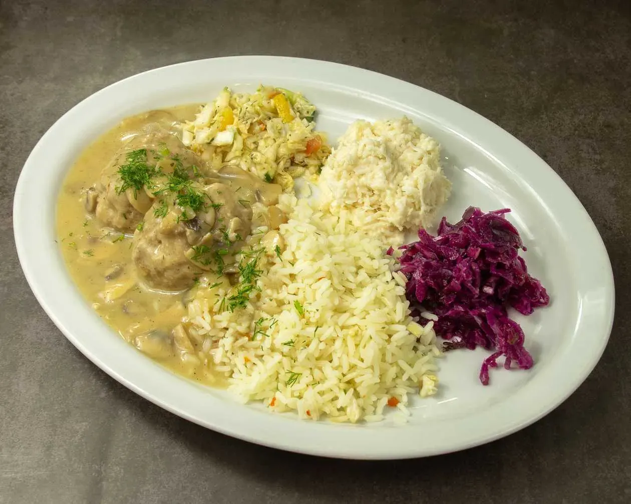 Poultry Meatballs in Dill Sauce