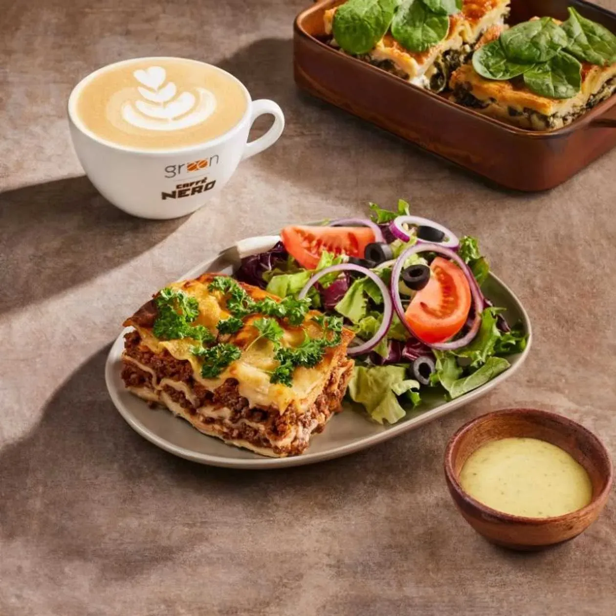Lasagne + Latte Duże