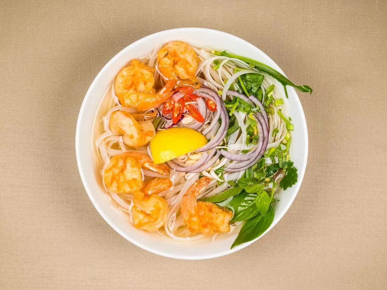 Pho Soup with Shrimps