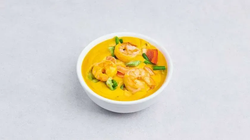 Żółte curry krewetki