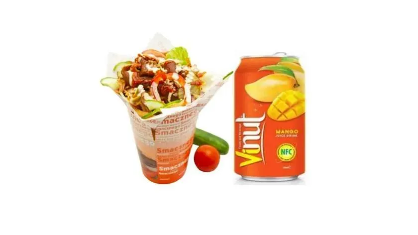 Kebab Box z Napojem Mango