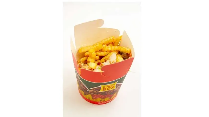 Kebab Box Samo Mięso z frytkami