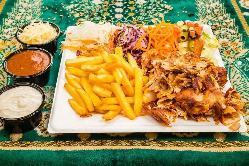 Kebab on a Plate with Chicken