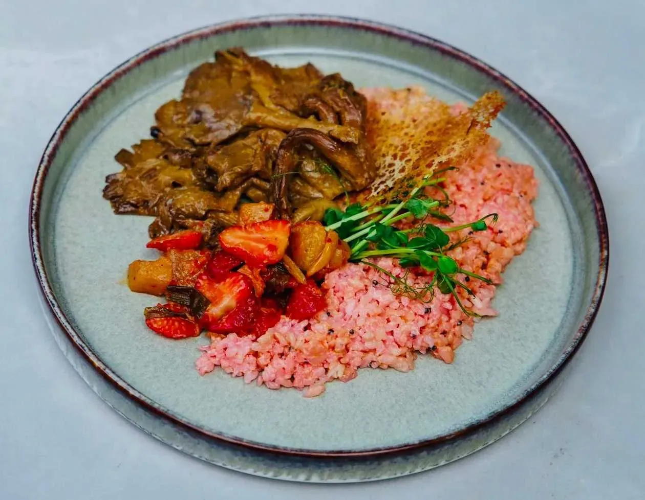 Confit oyster mushroom bowl