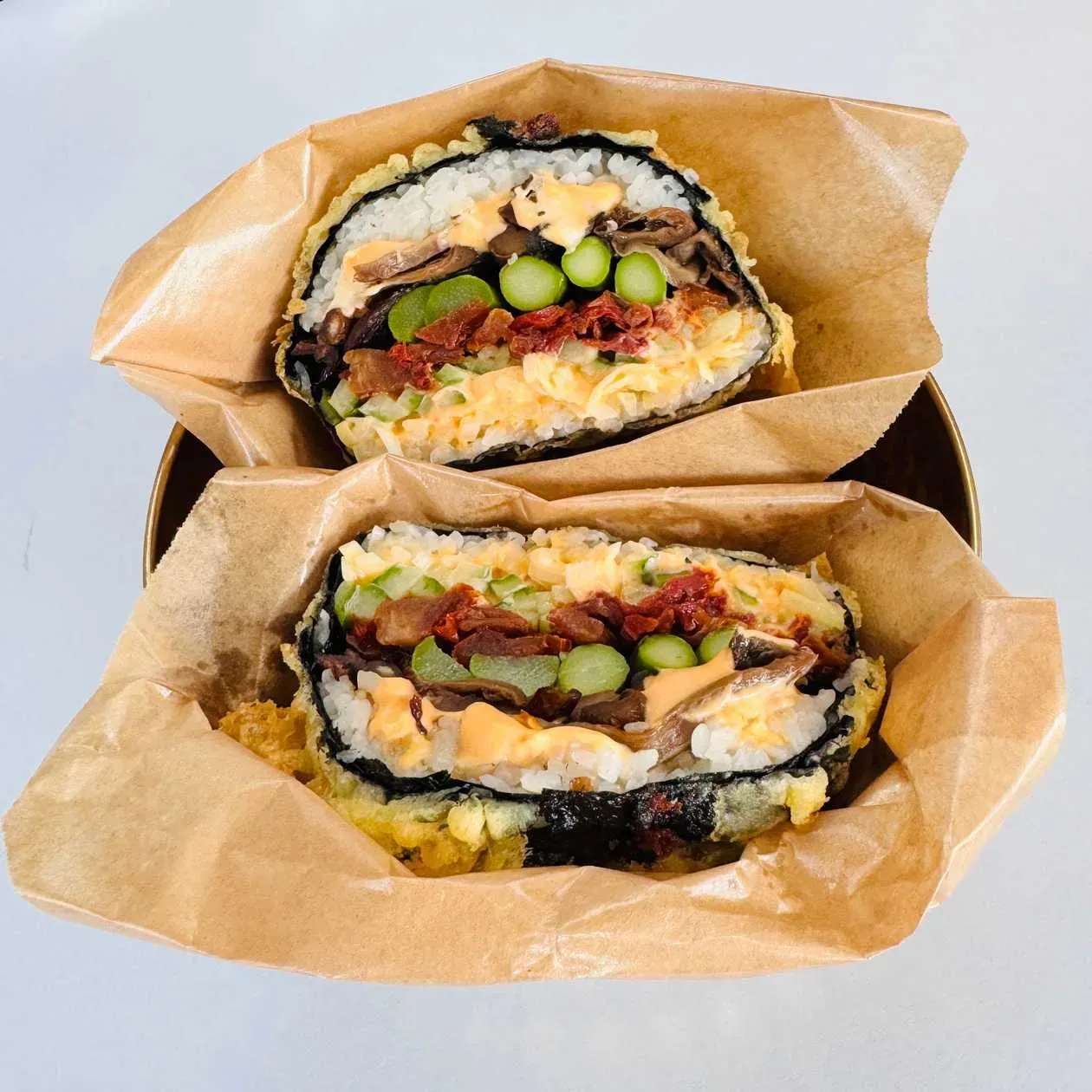 asparagus sushi burger