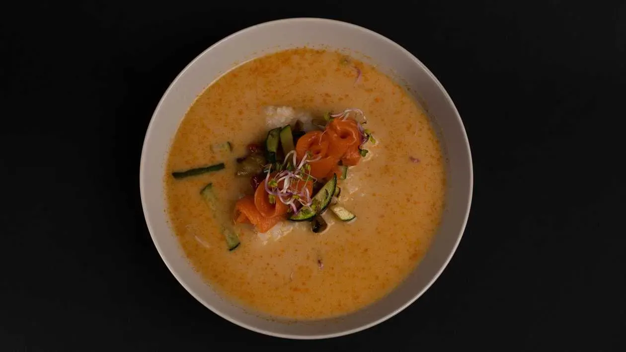 Tom Yam with Salmon