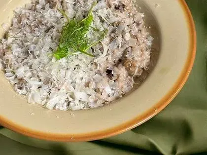 RISOTTO Z BOROWIKIEM I CZARNĄ TRUFLĄ