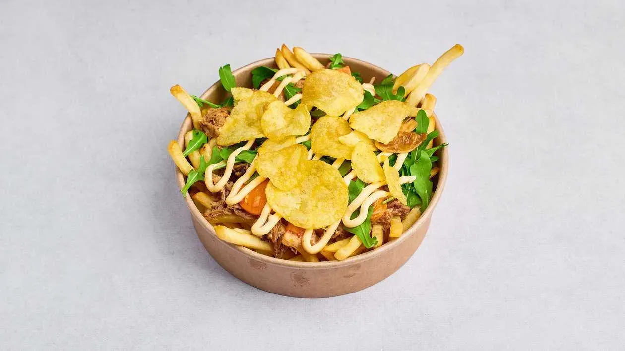 Frytki pulled pork