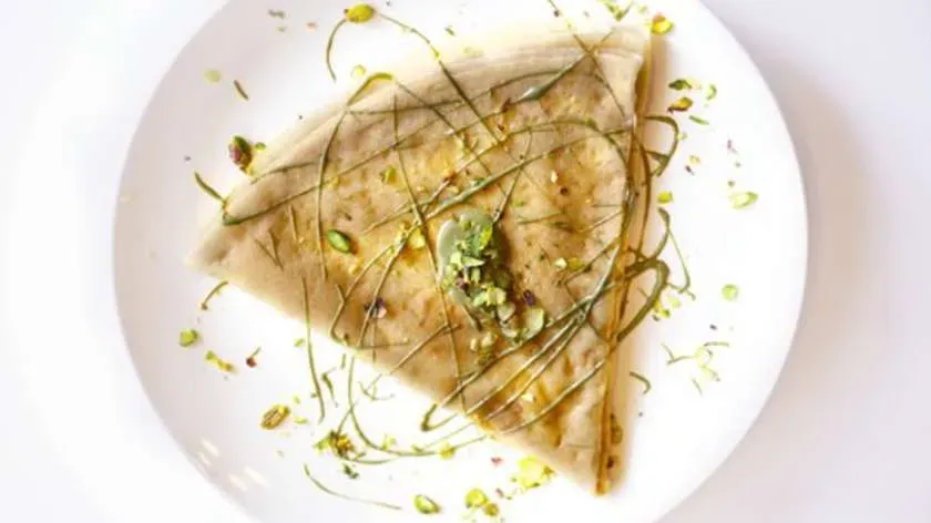 Crêpe pistachio