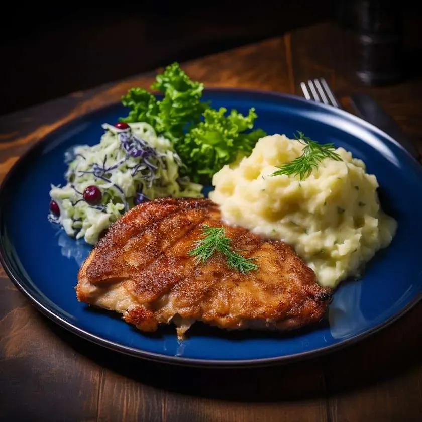 Sznycel ze schabu z puree ziemniaczanym