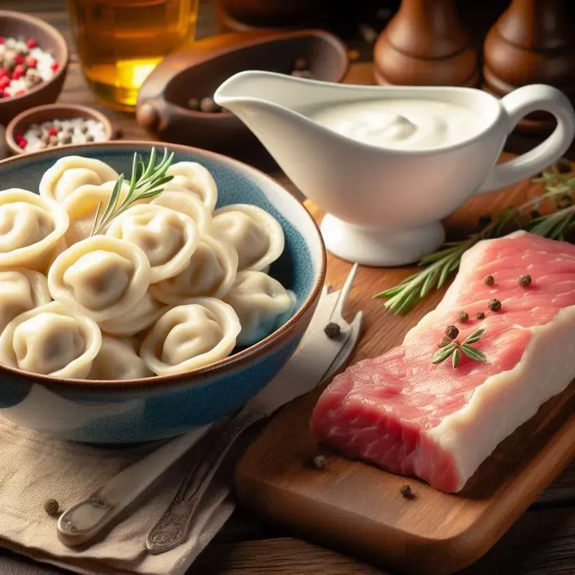 Pelmeni z wieprzowo-wołowe.