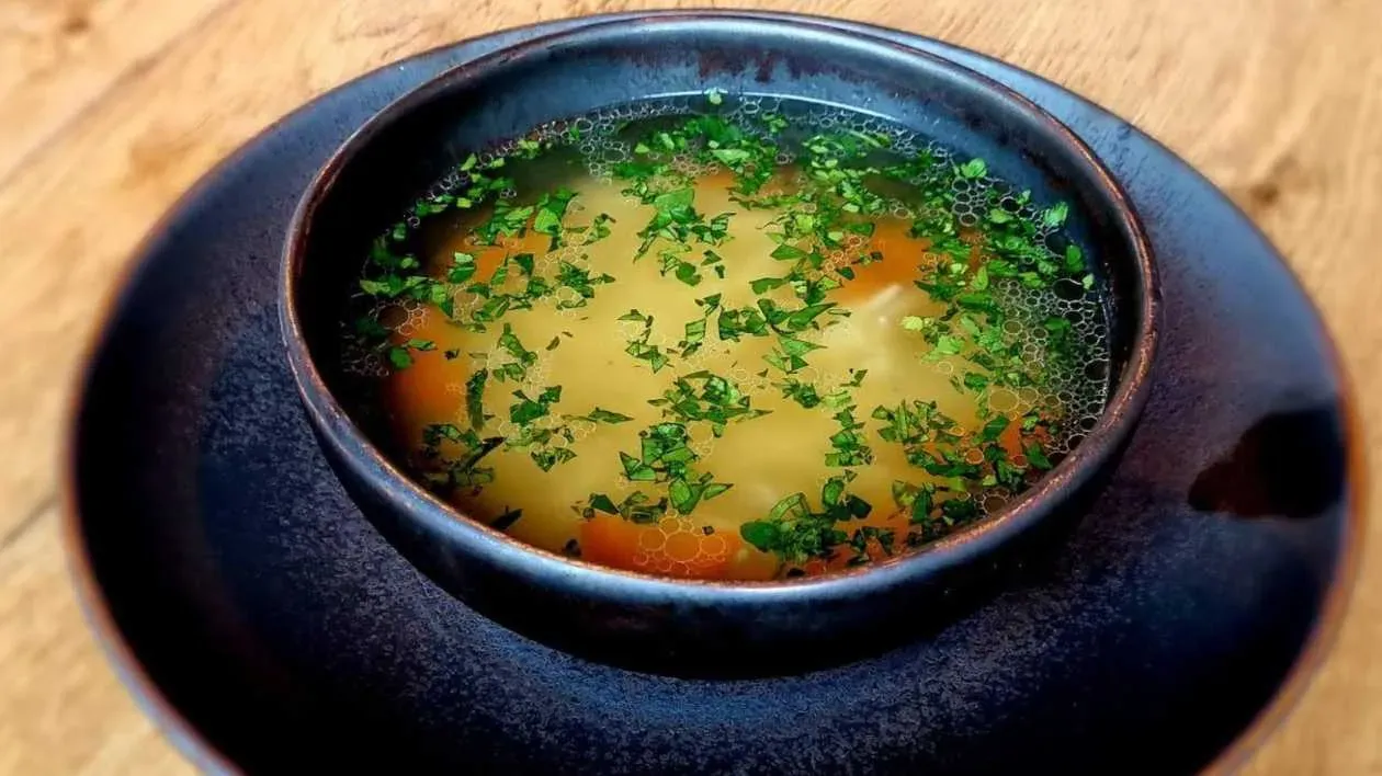 Broth with Noodles And Parsley