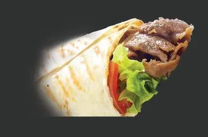 Kebab Z hummusem Mega