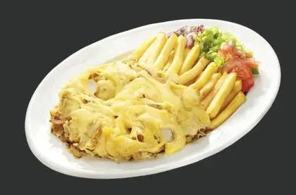 Dish with cheese