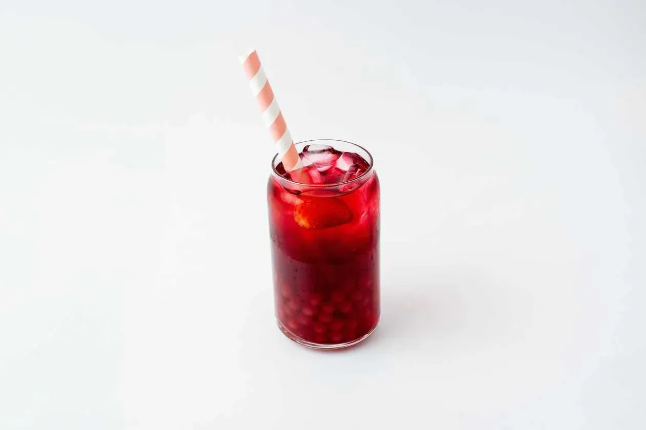 Bubble Tea Watermelon and Strawberries