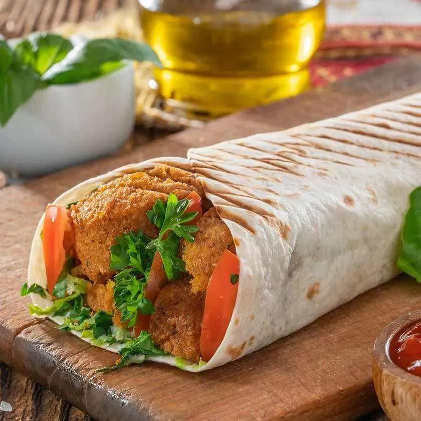 Falafel and Fries Sandwich