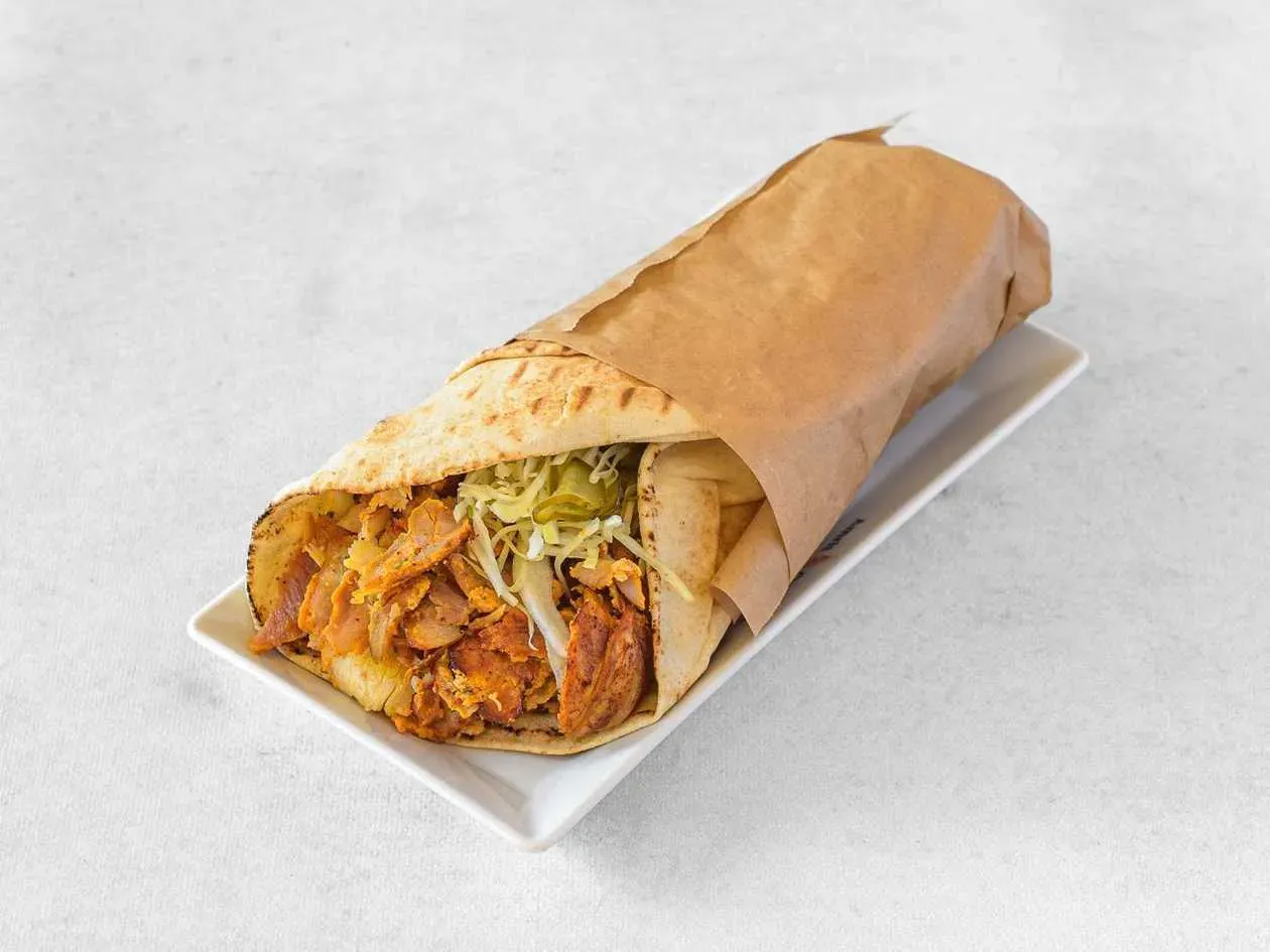Chicken Kebab on Thin Dough