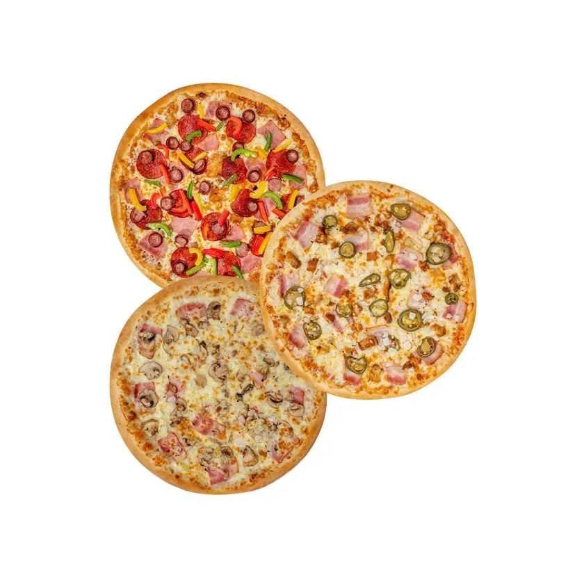 SUPER TRIO Premium: 3 x Small Pizza - 24.95/pc.