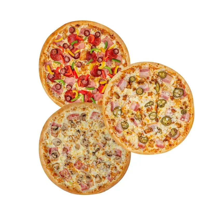 SUPER TRIO Premium: 3 x Medium Pizza - 28.45/pc.